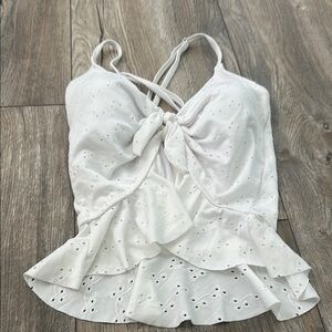 White Eyelet Women's Top